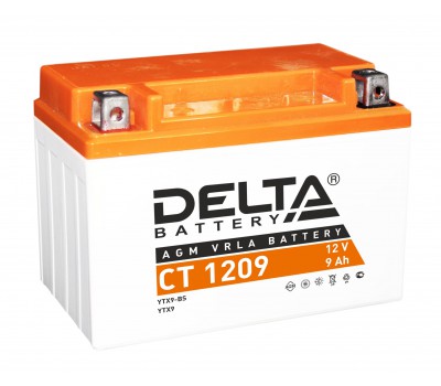 Аккумуляторная батарея мото Delta CT 1209 (YTX9-BS) (YTX9)